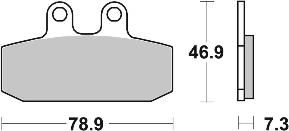 Plaquette de frein AV 108HF CERAMIC SBS pour scooter Aprilia 150 Leonardo