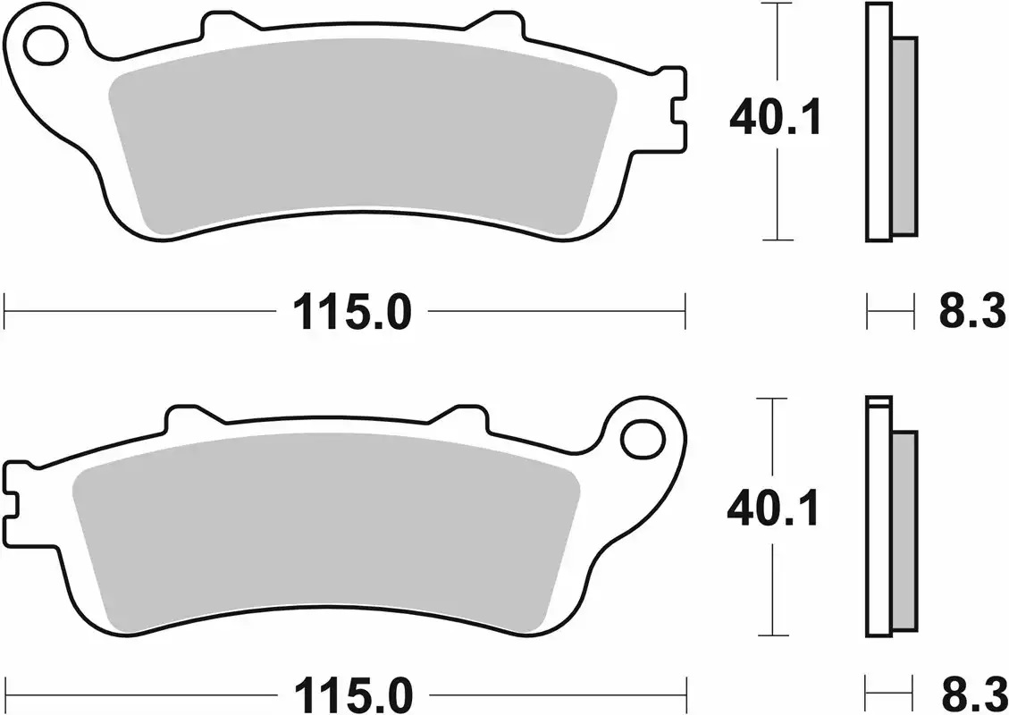 Plaquette de frein SBS pour Moto Victory 1800 Vision 2011 à 2013 AV / FDB2098P Neuf