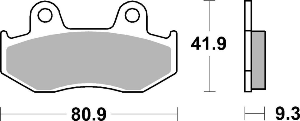 Plaquette de frein AV 709HF SBS pour scooter Honda 125 Dylan 2001 à 2007 Neuf