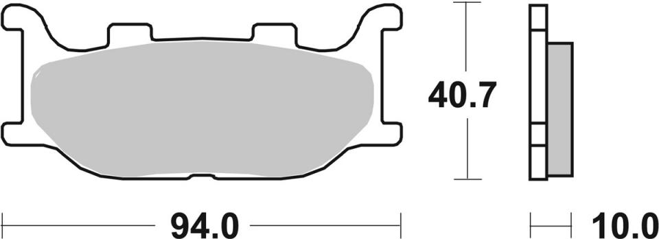 Plaquette de frein SBS pour Moto Yamaha 600 Fz6 Fazer N/S 2004 à 2007 AVG / AVD Neuf