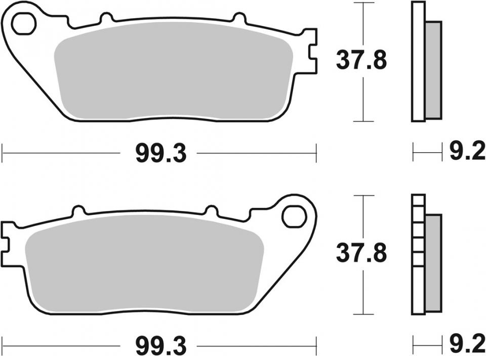 Plaquette de frein AR 862LS REAR SBS pour moto Honda 1000 Cb Ra Abs 2009 à 2016