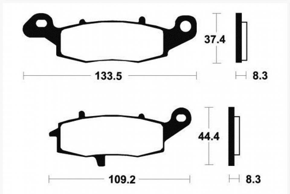 Plaquette de frein Tecnium pour moto Kawasaki 750 ZR7 1999 à 2003 MR204 arrière Neuf