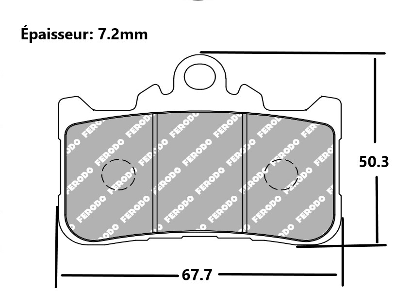 Plaquette de frein AV Ferodo pour moto Honda Cbr 500 R 2022 FDB2327ST Neuf