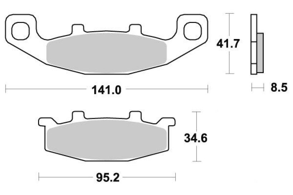 Plaquette de frein Perftec pour Moto Kawasaki 600 GPX R 1988 à 1999 AVG / AVD / AR Neuf