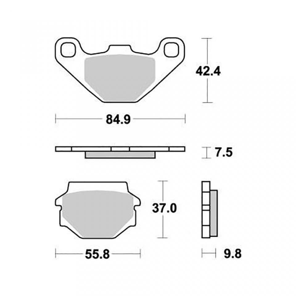 Plaquette de frein Perftec pour Moto KTM 125 GS 1992 à 1993 AR Neuf