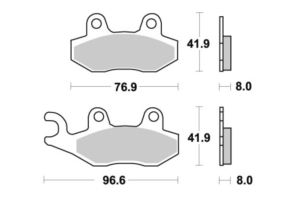 Plaquette de frein Perftec pour Quad CF moto 500 Rancher 2011 à 2014 AVG Neuf