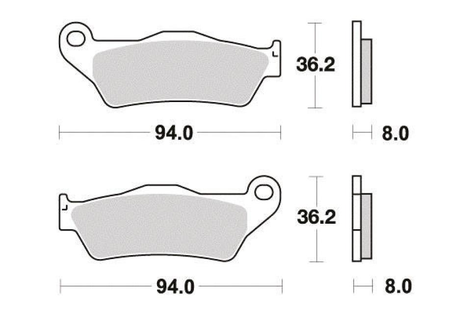 Plaquette de frein Perftec pour Moto Gas gas 125 TT 1997 à 1999 AV Neuf