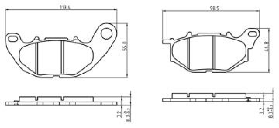 Plaquette de frein Perftec pour Scooter Yamaha 125 Ypr X-Max Abs 2018 à 2025 AV Neuf