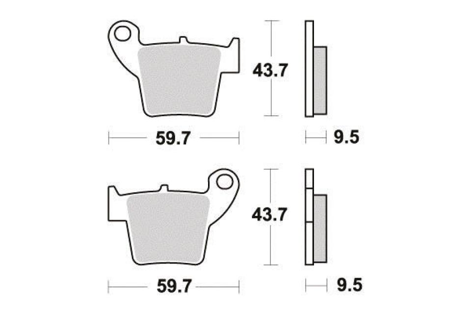 Plaquette de frein Perftec pour Moto TM 85 Mx 2T Petites Roues Cross 2013 à 2019 AR Neuf