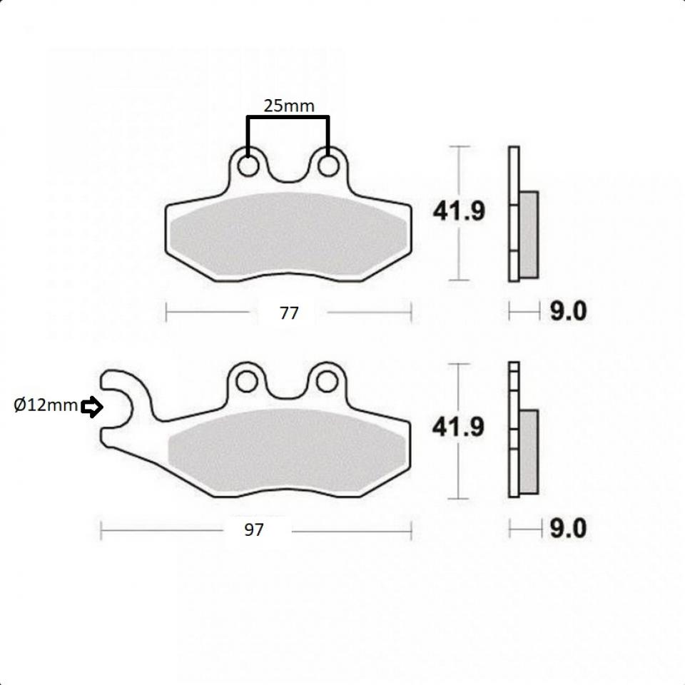 Plaquette de frein RB Max pour Scooter Piaggio 350 MP3 HPE SPORT EURO4 2018 à 2020 AR Neuf