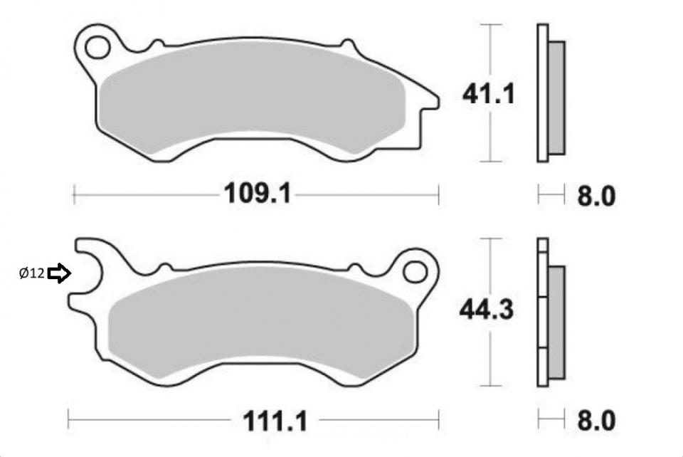 Plaquette de frein Nissin pour Scooter Peugeot 125 Django 4T Evasion 2014 à 2018 AV Neuf