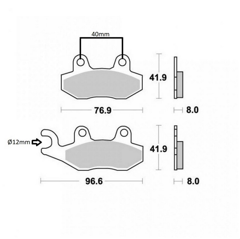 Plaquette de frein Nissin pour Quad Suzuki 300 Lt-F Kingquad 2002 AVG Neuf