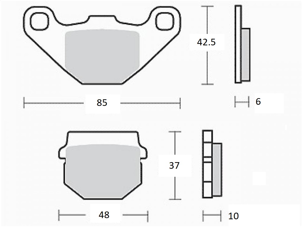 Plaquette de frein origine pour Quad TGB 250 Blade 4X2 2006 à 2011 AR Neuf