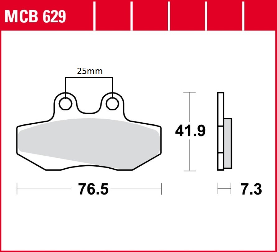 Plaquette de frein TRW Lucas pour Moto Sherco 125 City Corp 4T 2003 à 2005 AV Neuf