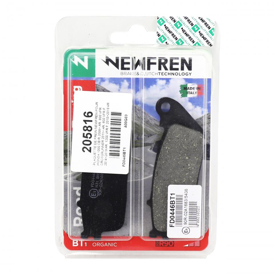 Plaquette de frein Newfren pour Moto Honda 1000 Cb R Après 2008 FD0446BT1 Neuf