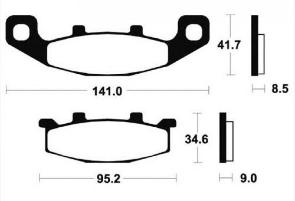 Plaquette de frein AR Brembo pour moto Kawasaki 400 GPX 1987 à 1989 07YA09.33