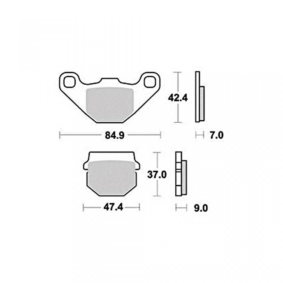 Plaquette de frein Brembo pour Moto Aprilia 50 RX 2014 à 2016 AR Neuf