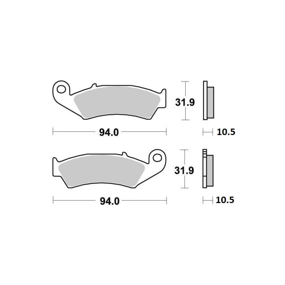 Plaquette de frein AR Brembo pour moto Honda 750 Vfr R Rc30 1988-1993 07HO29.11