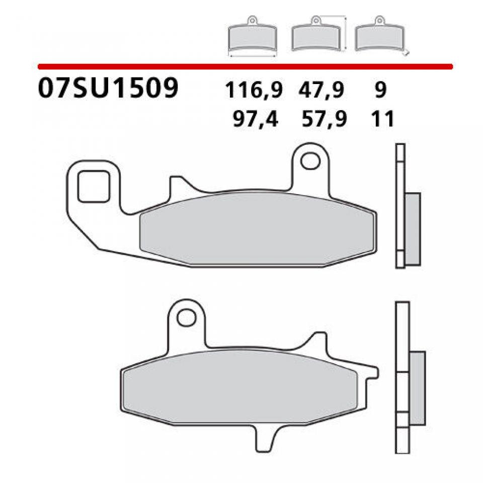 Plaquette de frein AV Brembo pour moto Suzuki 650 DR R 1990 à 1996 07SU15.09