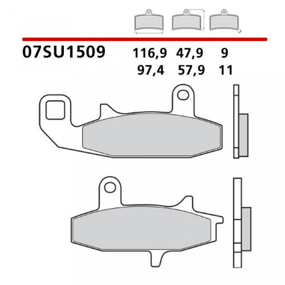 Plaquette de frein Brembo pour Moto Suzuki 650 DR R 1990 à 1996 AV / 07SU15.SM Neuf