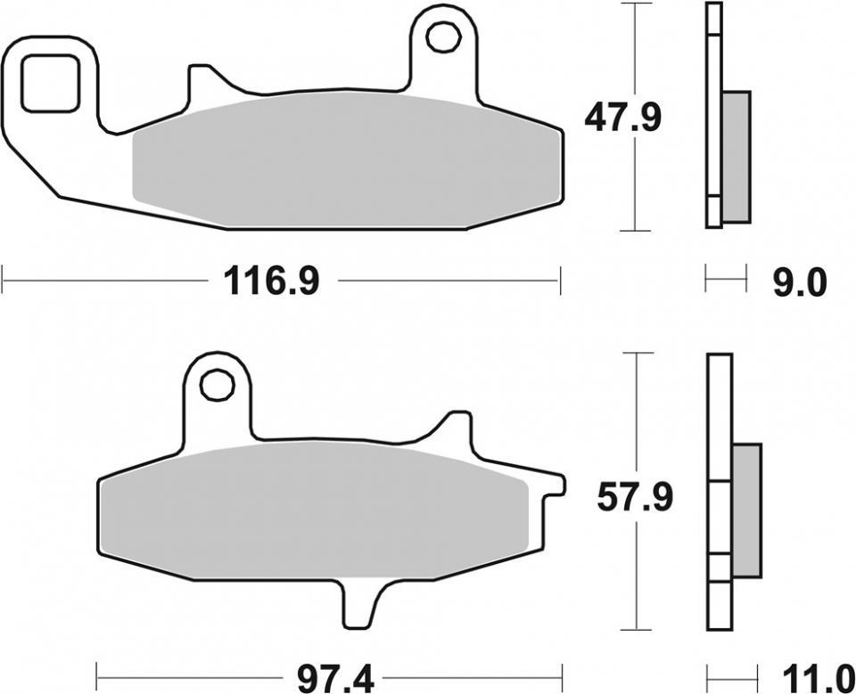 Plaquette de frein Brembo pour Moto Suzuki 650 DR R 1990 à 1996 AV / 07SU15.SM Neuf