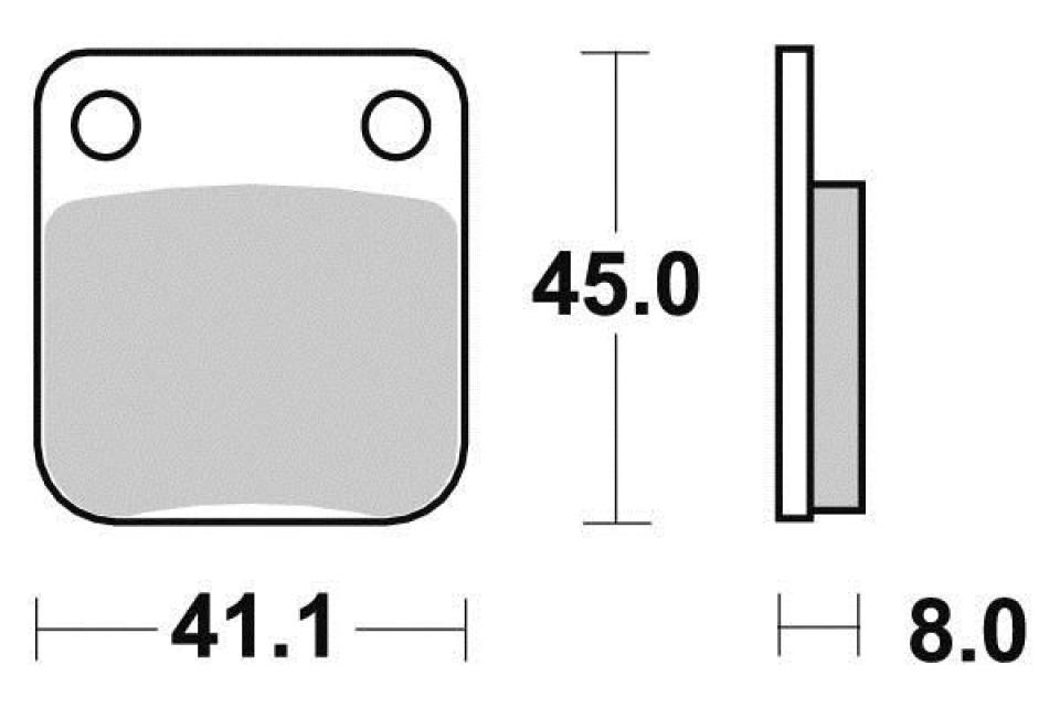 Plaquette de frein Brembo pour Scooter Daelim 125 Otello 2006 à 2008 SG125F / AV / AR Neuf