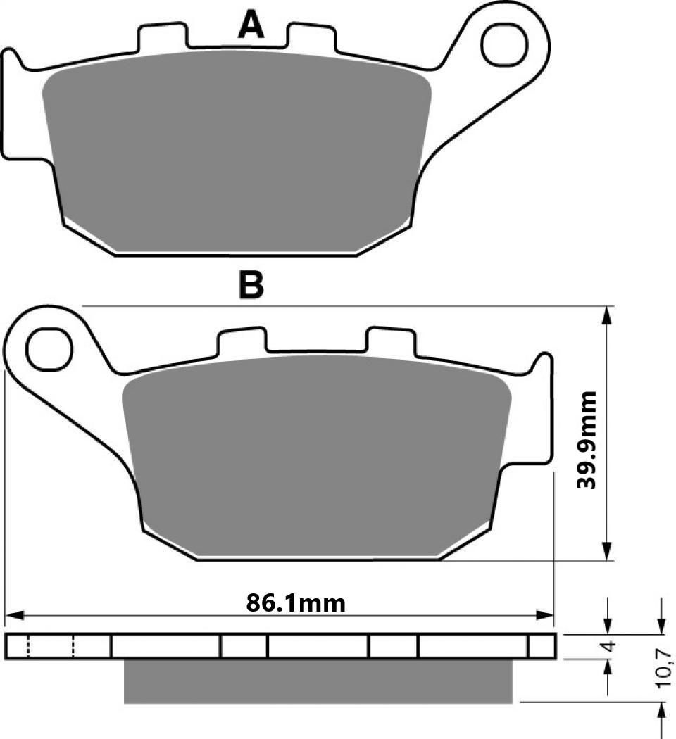 Plaquette de frein Brembo pour Moto Honda 700 XL Transalp 2008 à 2011 ARD / Etrier avant 2 pistons / ABS arrière / V8/V9/VA Neuf