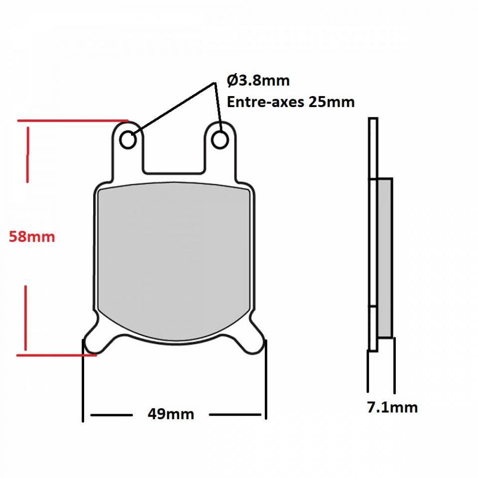 Plaquette de frein Brembo pour moto Zundapp 125 KS 1979 à 1981 AV 07GR02.04 Neuf