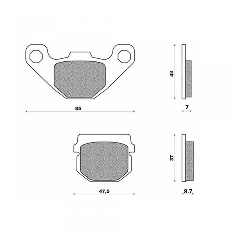 Plaquette de frein Générique pour Moto Gilera 50 Eaglet 1997 à 1999 AR Neuf