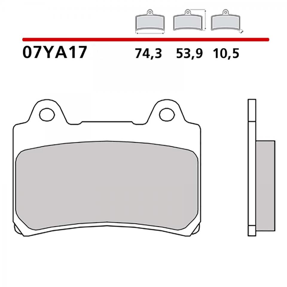 Plaquette de frein Brembo pour Moto Yamaha 250 FZR 1987 à 1988 AV / 07YA17.RR Neuf