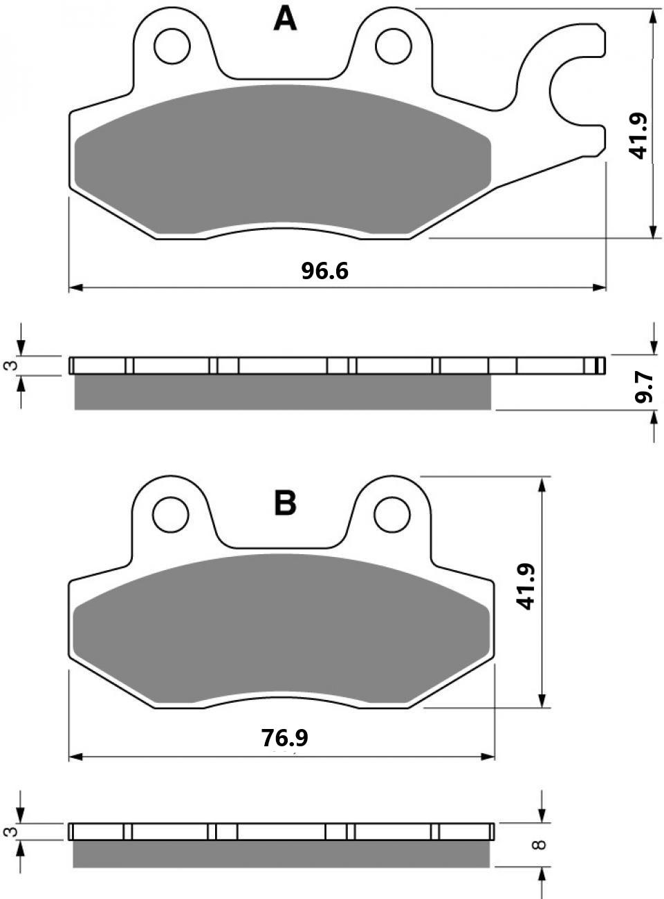 Plaquette de frein Brembo pour Moto MZ 125 RT 2000 à 2006 AR Neuf