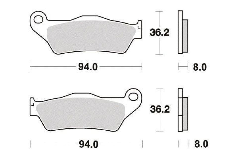 Plaquette de frein Brembo pour Moto TM 125 EN 2005 à 2015 AV Neuf
