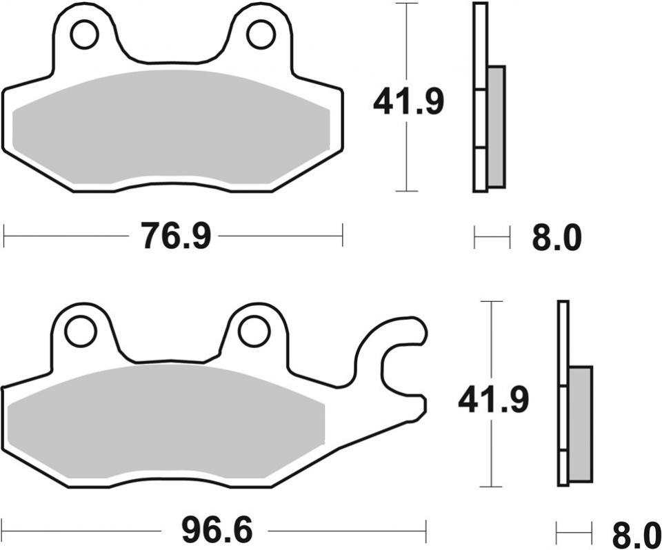 Plaquette de frein Brembo pour Moto Triumph 900 Trident 1992 à 1998 AV / AR Neuf