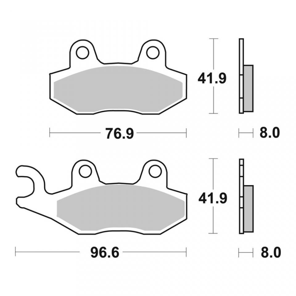 Plaquette de frein Brembo pour Quad Aeon 400 Crossland 2x4 2012 à 2015 ARD Neuf