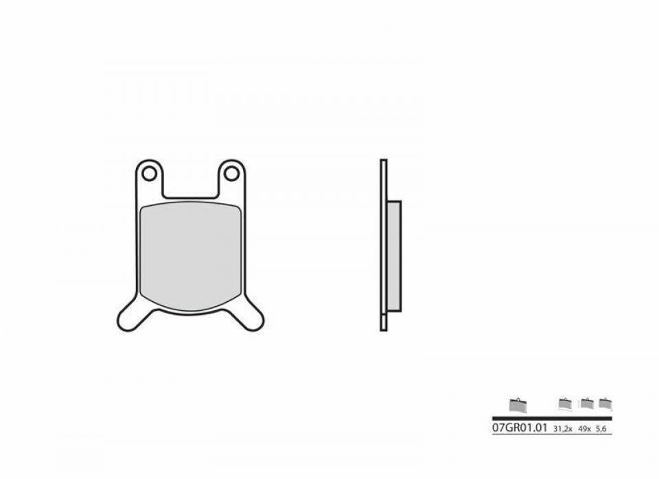 Plaquette de frein Brembo pour Moto Zundapp 175 KS 1978 AV Neuf