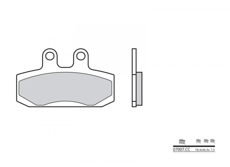 Plaquette de frein Brembo pour Moto Honda 125 NSR 1998 à 2003 JC22B / AV Neuf