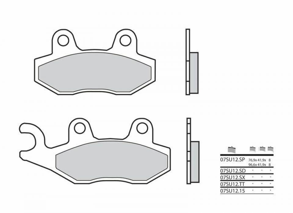 Plaquette de frein Brembo pour Quad Goes 520 G UTX 2010 à 2012 AVD Neuf en destockage