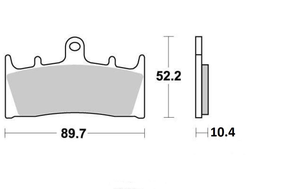Plaquette de frein BREMBO SEMC pour moto Suzuki 1600 Marauder AV 10.4mm