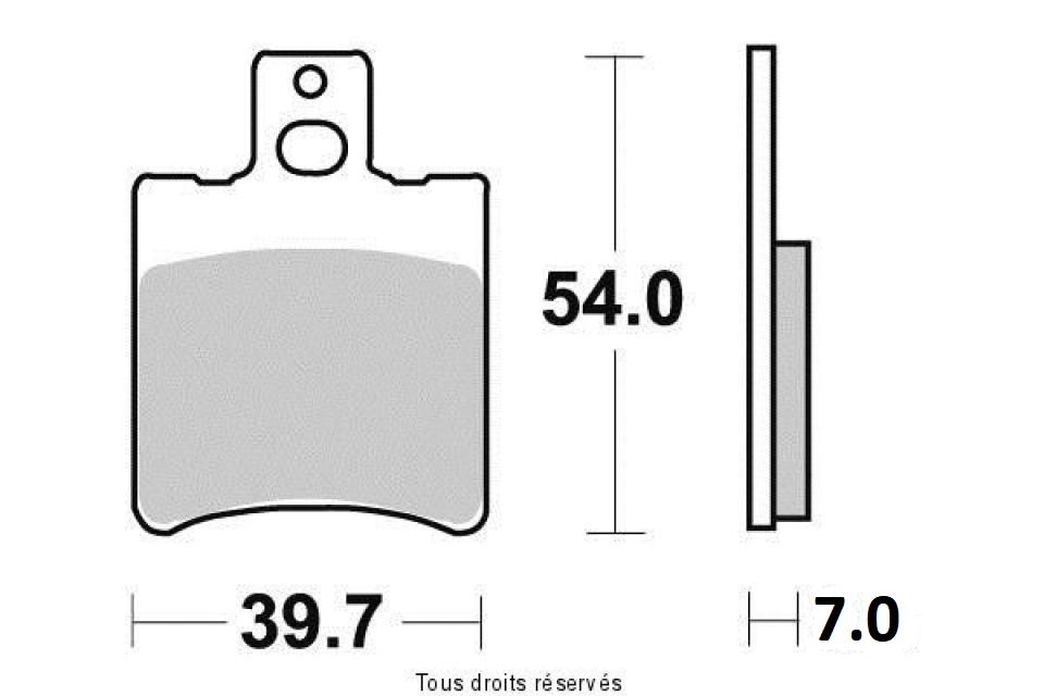 Plaquette de frein Brembo pour scooter PGO 50 Rodoshow 2001 à 2002 AV 5365.30