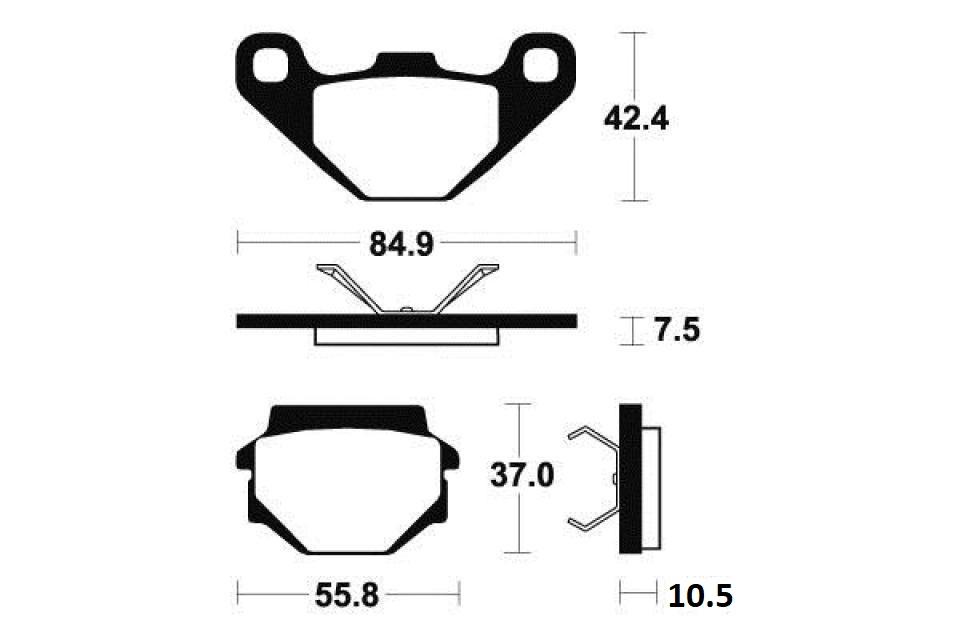 Plaquette de frein Brembo pour moto Aprilia 650 moto 6.5 1995 AR Neuf