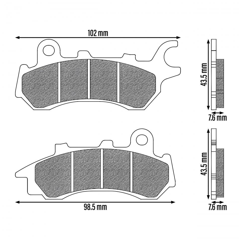 Plaquette de frein Newfren pour Moto Honda 125 Cb F 2017 à 2022 FD0576BT1 Neuf