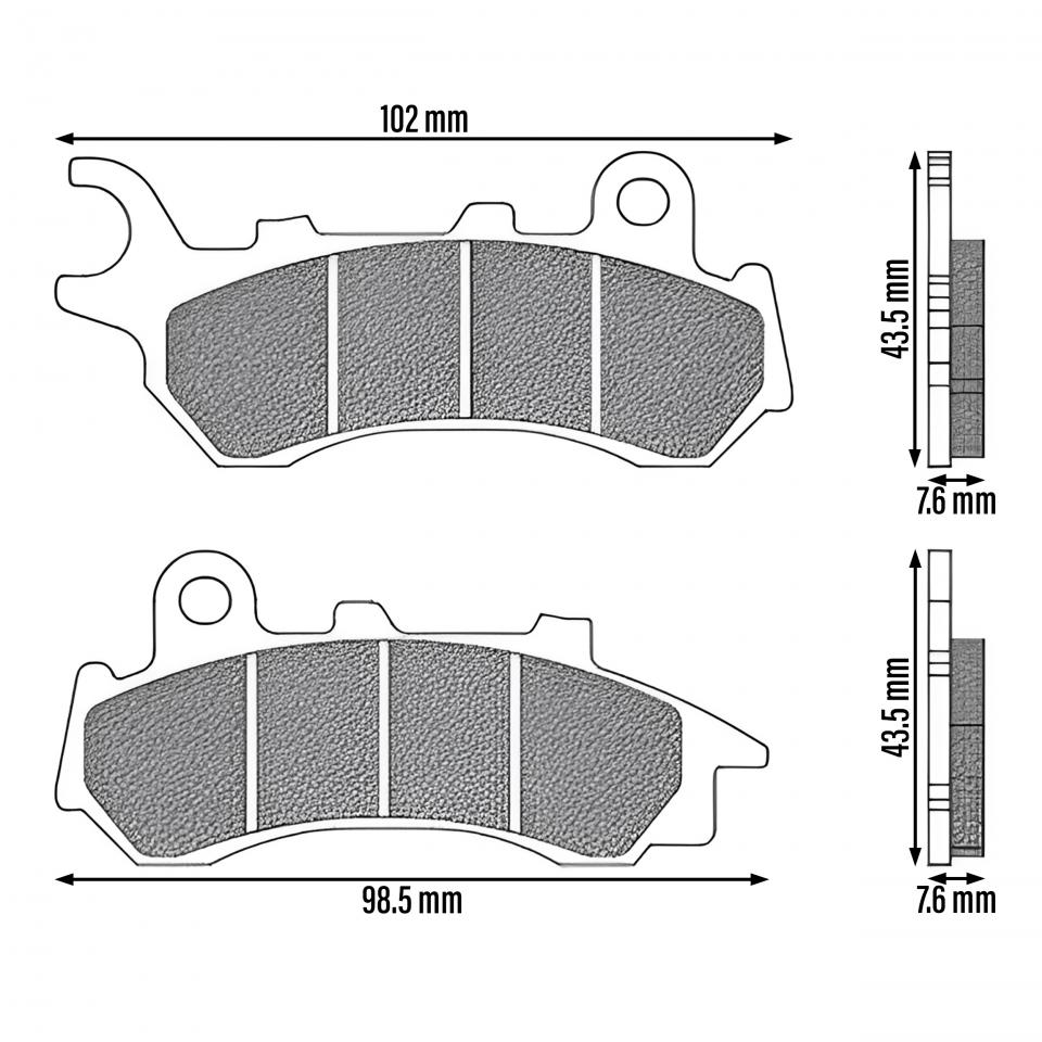 Plaquette de frein Newfren pour Scooter Honda 110 Zoomer 2019 à 2020 FD0577BE1 Neuf