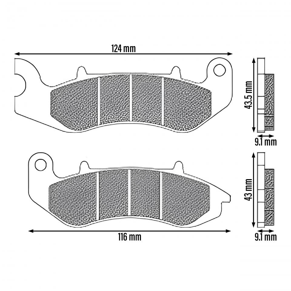 Plaquette de frein Newfren pour Moto Benelli 125 BN 2018 à 2021 FD0581BE1 Neuf