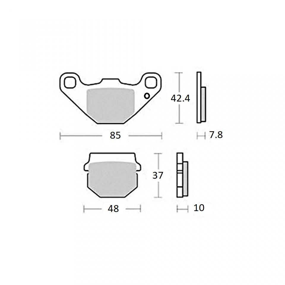 Plaquette de frein origine pour Quad Triton 50 Star / Bolid 2003 à 2005 AR Neuf