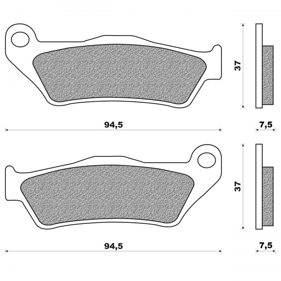 Plaquette de frein Newfren pour Moto VOR 350 MX Après 2001 Neuf