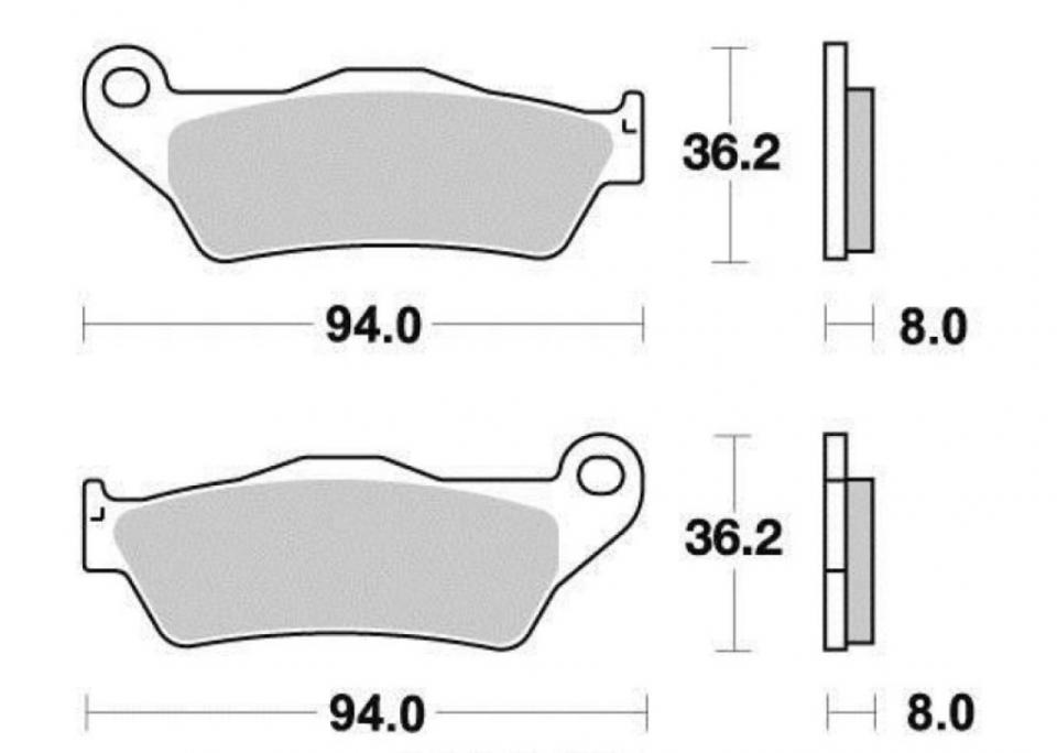 Plaquette de frein Newfren pour Moto VOR 350 MX Après 2001 Neuf
