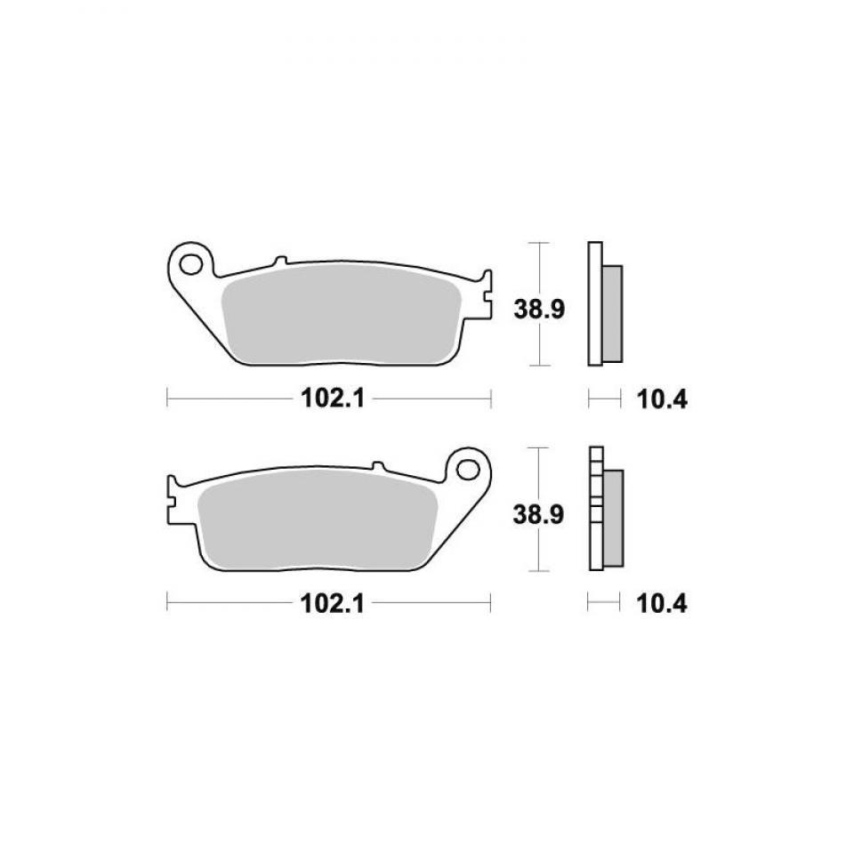Plaquette de frein SBS pour Moto Honda 650 NTV Revere 1994 à 1997 654LS Neuf