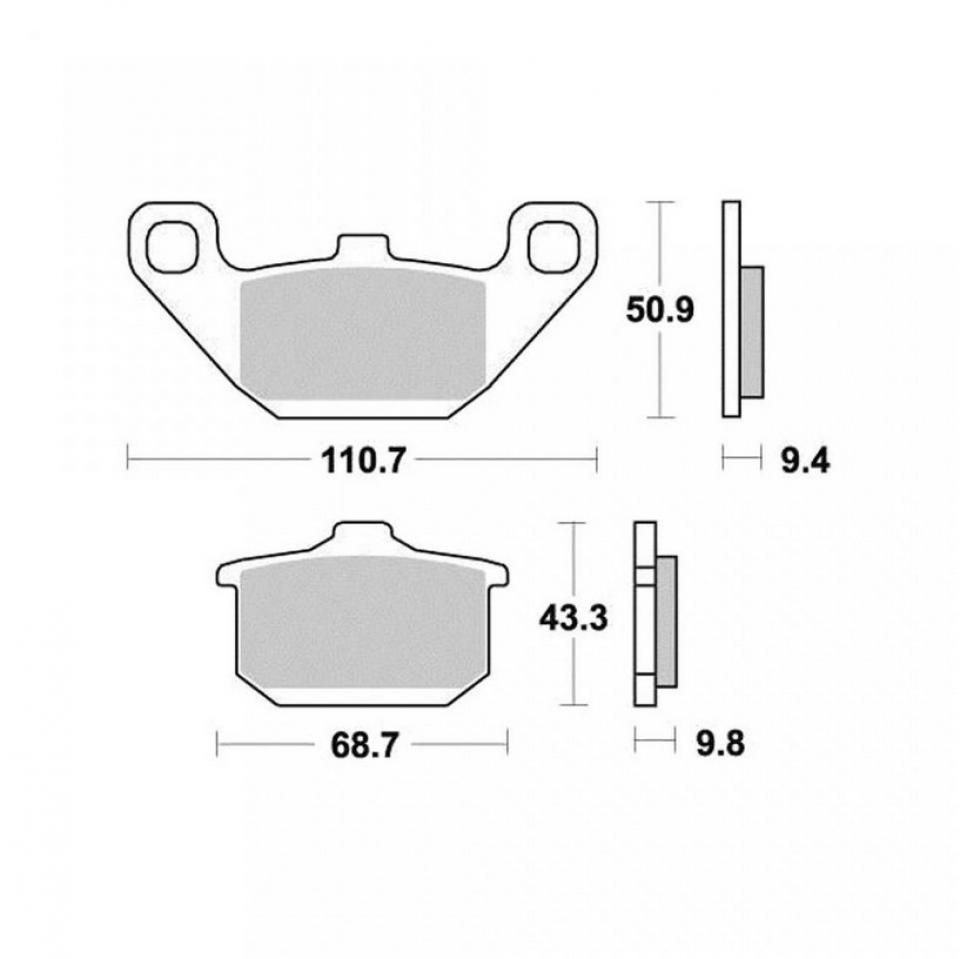 Plaquette de frein SBS pour Moto Kawasaki 1500 Vulcan 1987 à 1995 557.S / 557HF Neuf en destockage