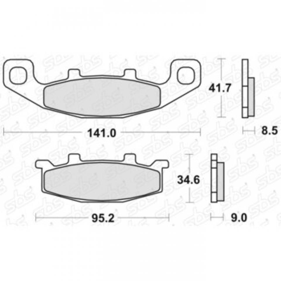 Plaquette de frein SBS pour Moto Kawasaki 600 ZZR 1990 à 1992 597LS.S Neuf en destockage
