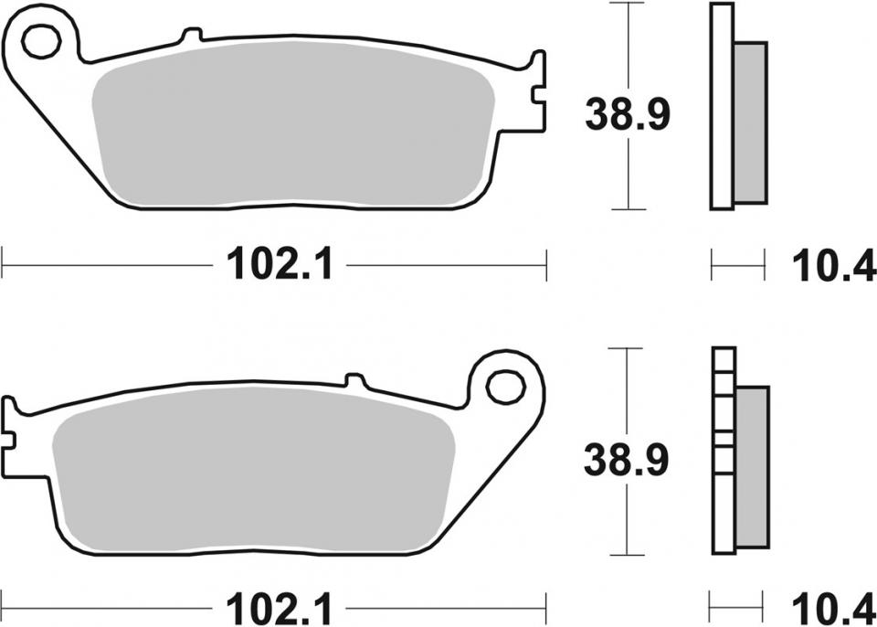 Plaquette de frein AV 654HS SBS pour moto Honda 400 Cb Super Four 1992 à 1995